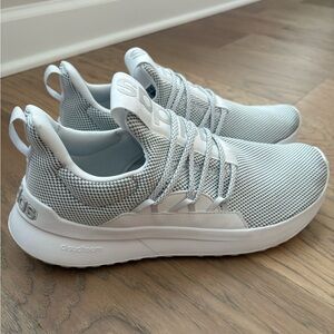 Adidas Cloudfoam White and Gray Sneakers